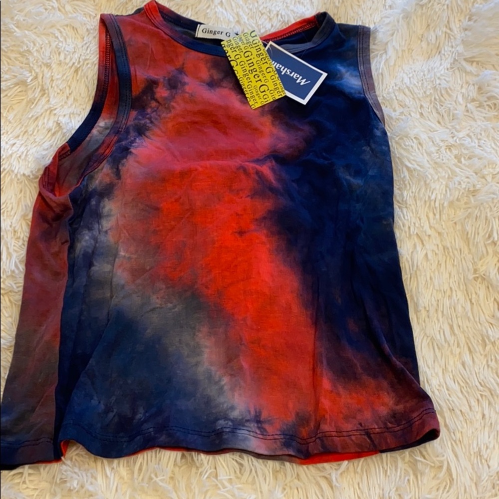 Tie-dye crop tank top